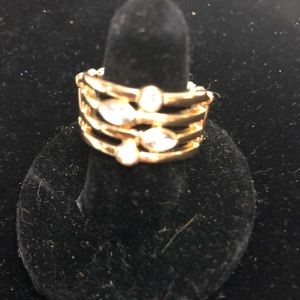 Gold with diamond stones paparazzi ring